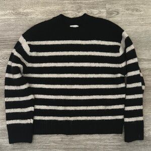 H&M Black and White Striped Sweater